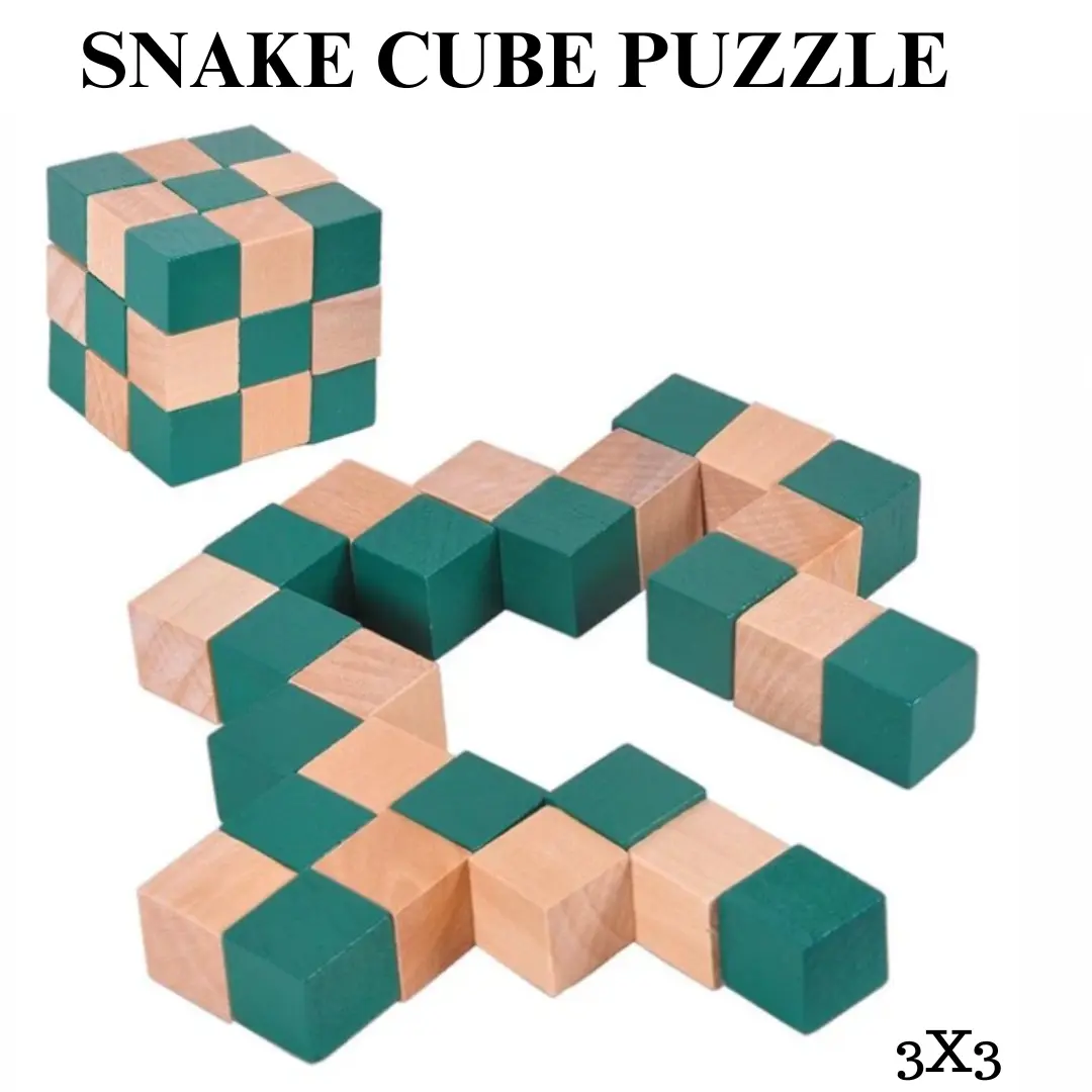 Wooden store snake cube