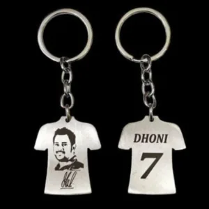 Dhoni Double-Sided Metal Keychain
