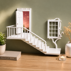 Mini Staircase Wall Shelf Set