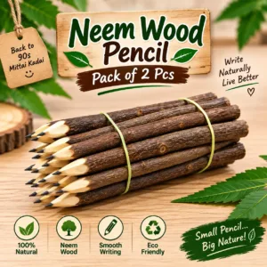 Natural wood pencil (2pcs)
